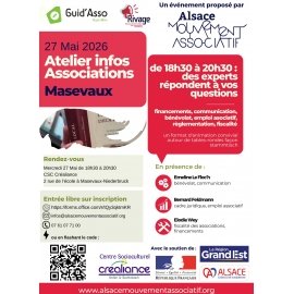 Atelier infos : Sainte-Marie-aux-Mines, Masevaux, Hoerdt