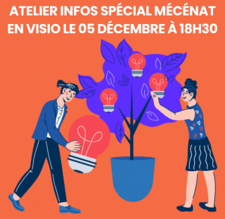 Atelier infos spécial mécénat : en visio le 05 décembre